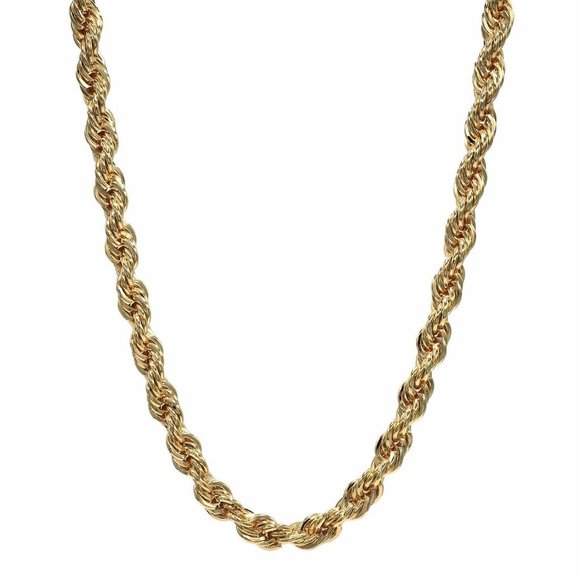 10MM THICK 14KT STAMPED NECKLACE! 22" LONG! - Picture 2 of 3